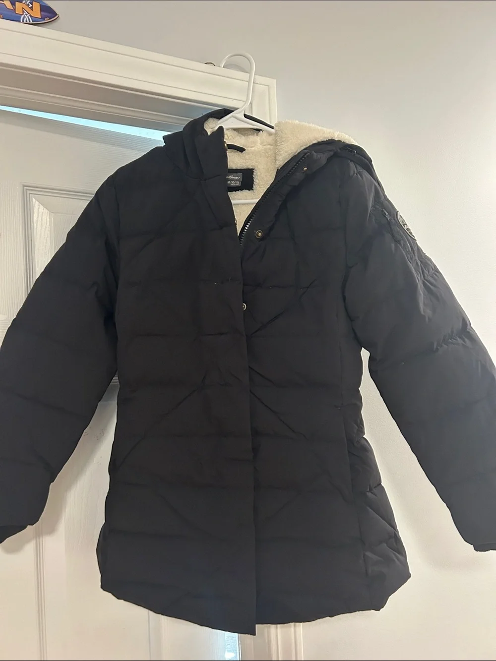 Girls Insulated Hooded Puffer Coat - Black